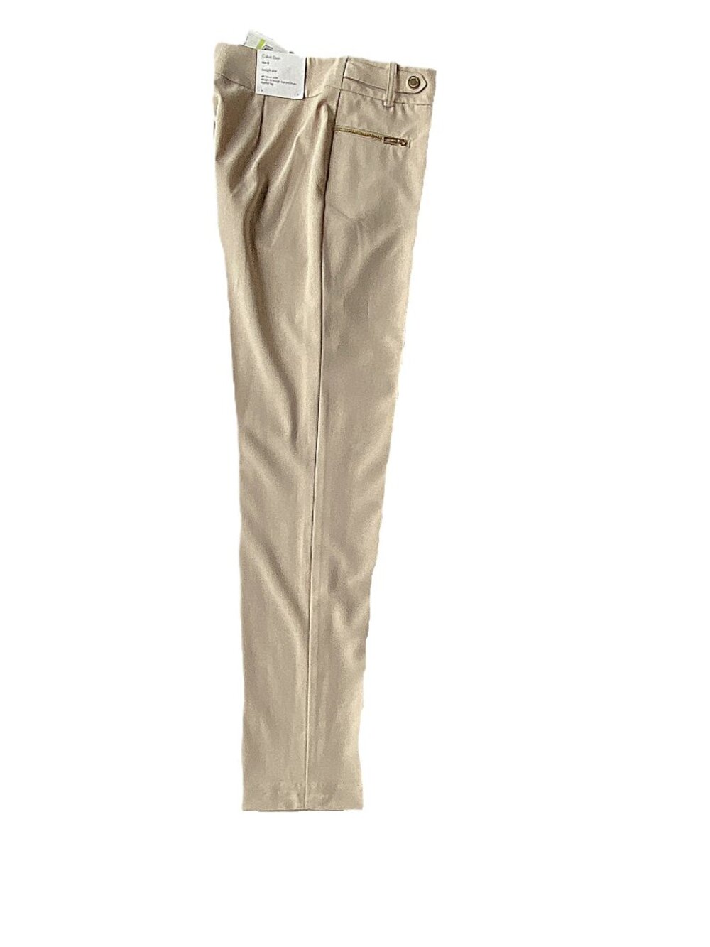 Calvin Klein Cream Pants Size 4 Straight Slim Fit NEW
